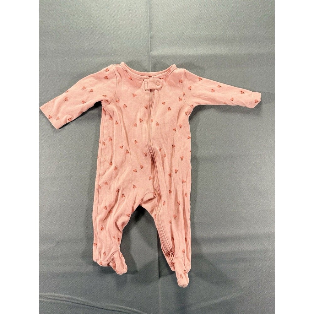 Carters Ladybug One Piece Zip Up Pajama Size 6m